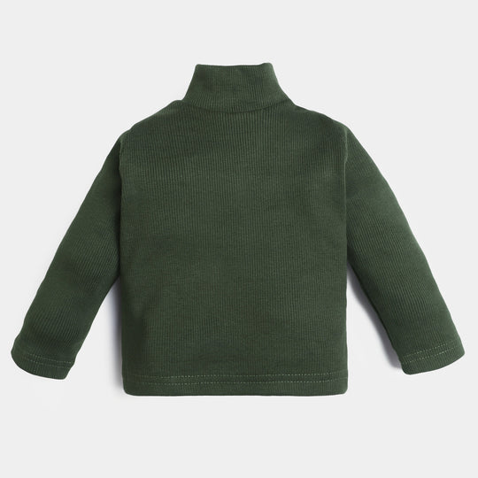 Unisex Infant Turtle Neck-Olive