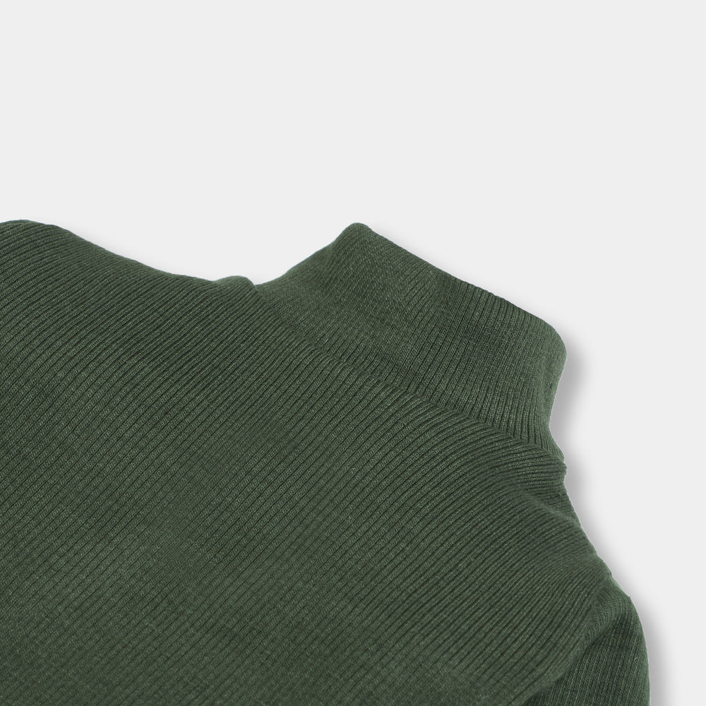 Unisex Infant Turtle Neck-Olive