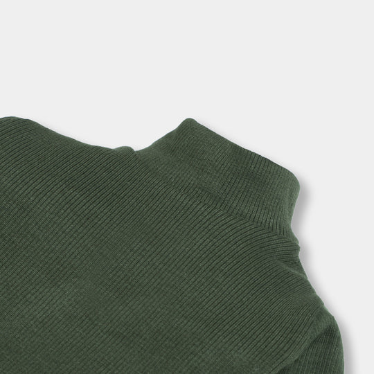 Unisex Infant Turtle Neck-Olive