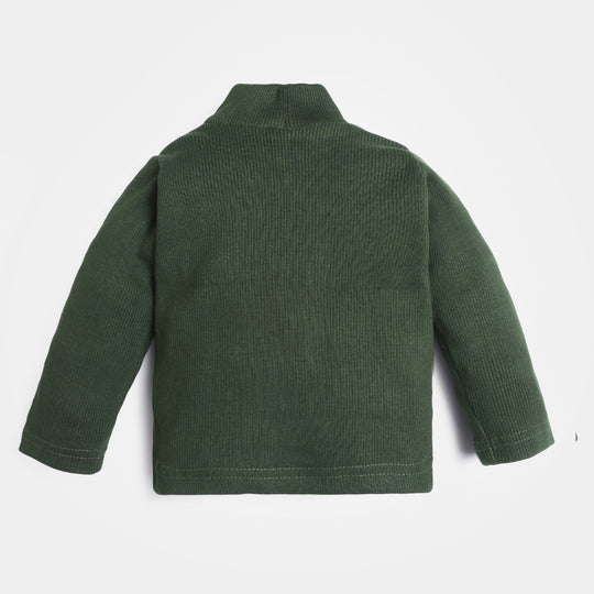 Unisex Infant Turtle Neck-Olive