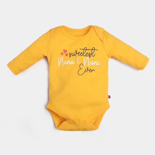 Infant Cotton Romper Sweetest Nana & Nani-Citrus