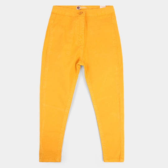 Girls Cotton Jegging -Citrus