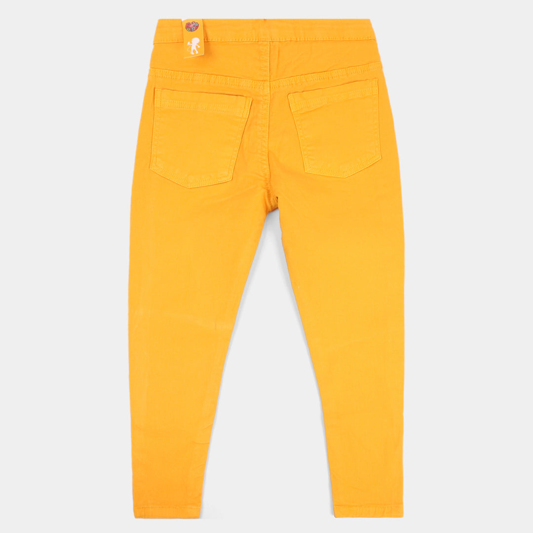 Girls Cotton Jegging -Citrus