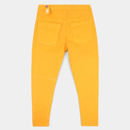 Girls Cotton Jegging -Citrus