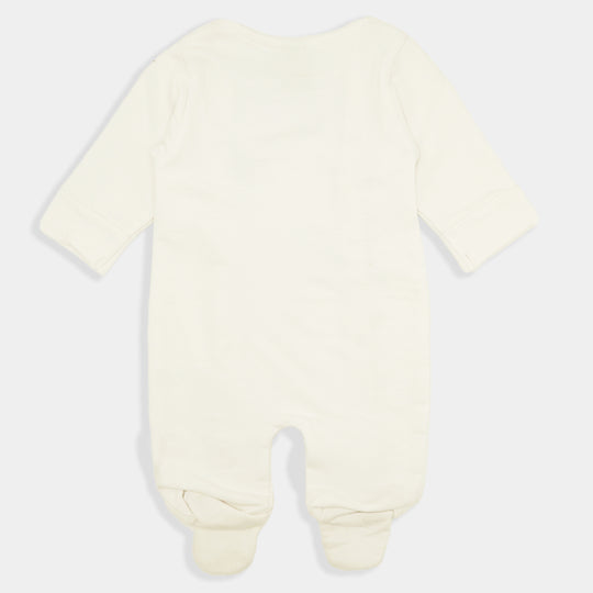 Infant Boys Knitted Romper Formal Satin-White