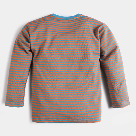 Boys Cotton T-Shirt Looking Forward - Stripes