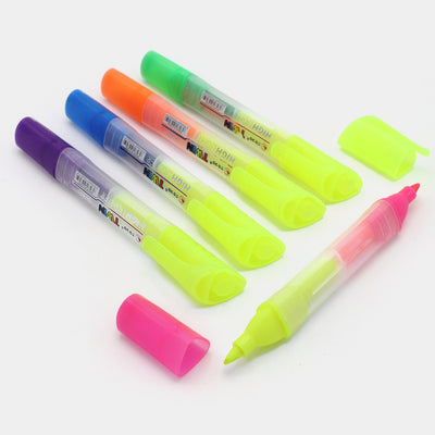 Highlighter Pen with Two Head Two Color | 5PCs