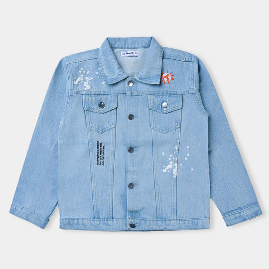 Teens Boys Denim Jacket World Wide-Ice Blue