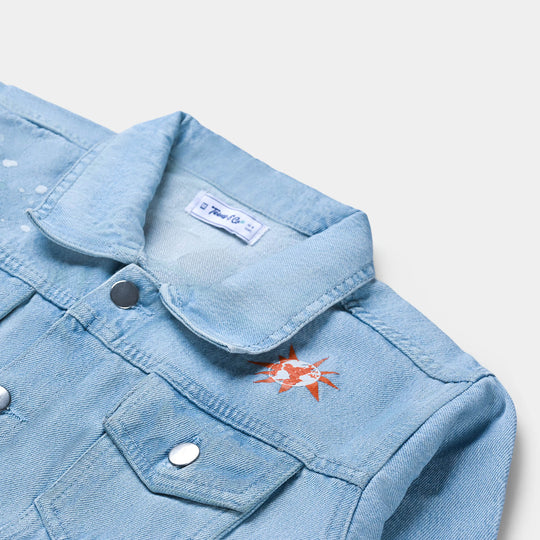 Teens Boys Denim Jacket World Wide-Ice Blue