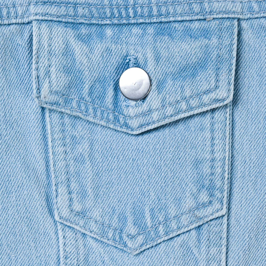 Teens Boys Denim Jacket World Wide-Ice Blue