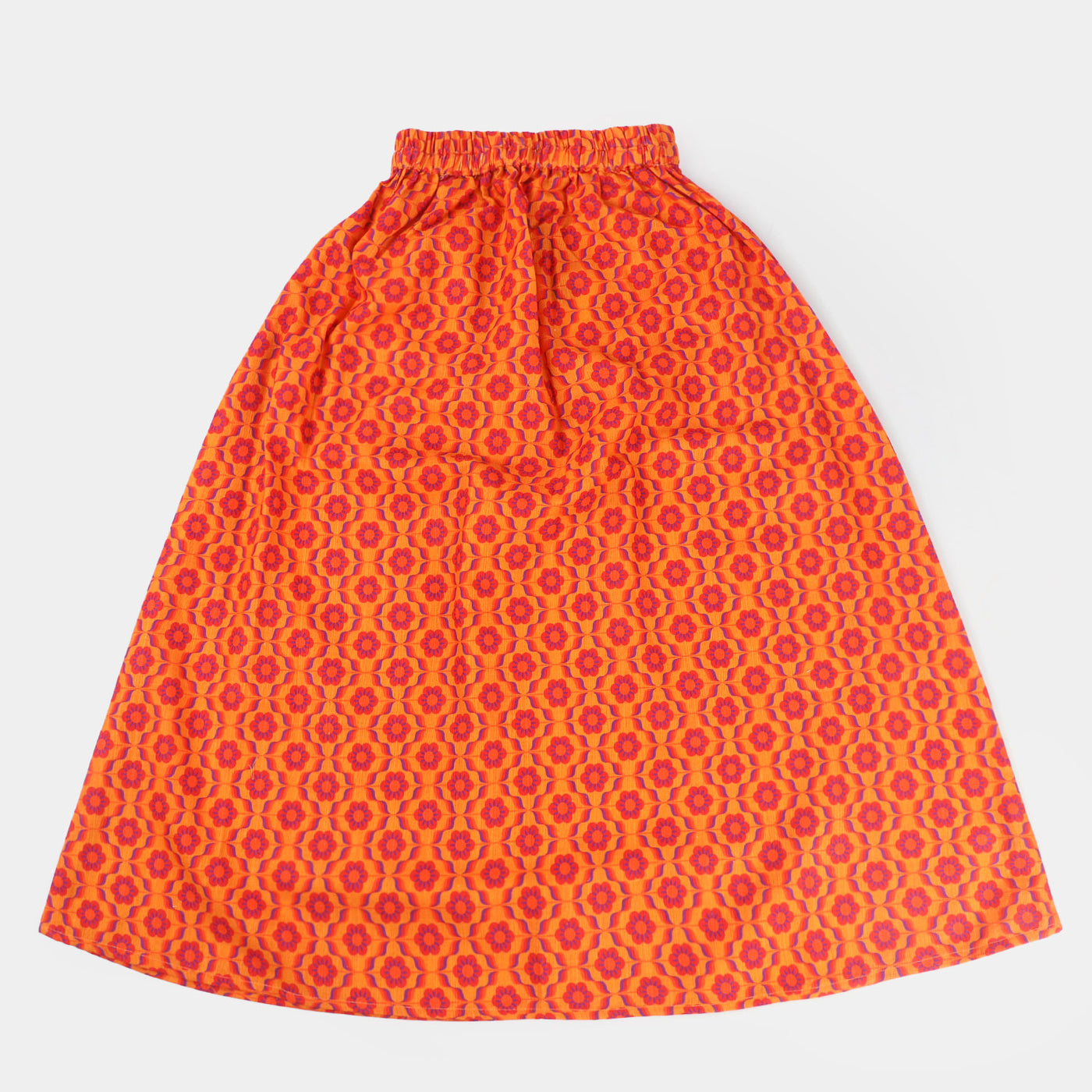 Girls Cotton Long Skirt 9001-Citrus
