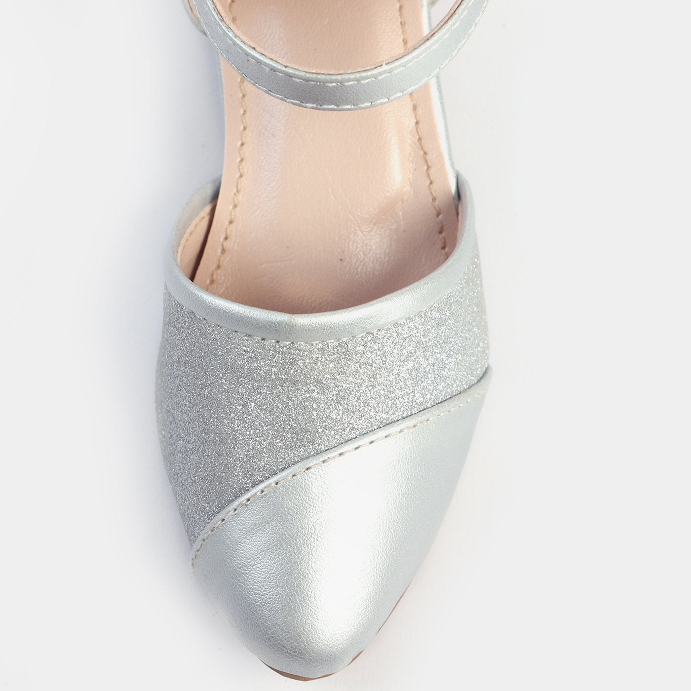 Girls Pumps Heels 456-45-SILVER