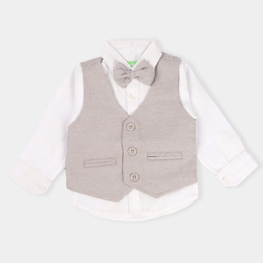 INFANT BOYS Cotton 2PC SUIT - Fawn