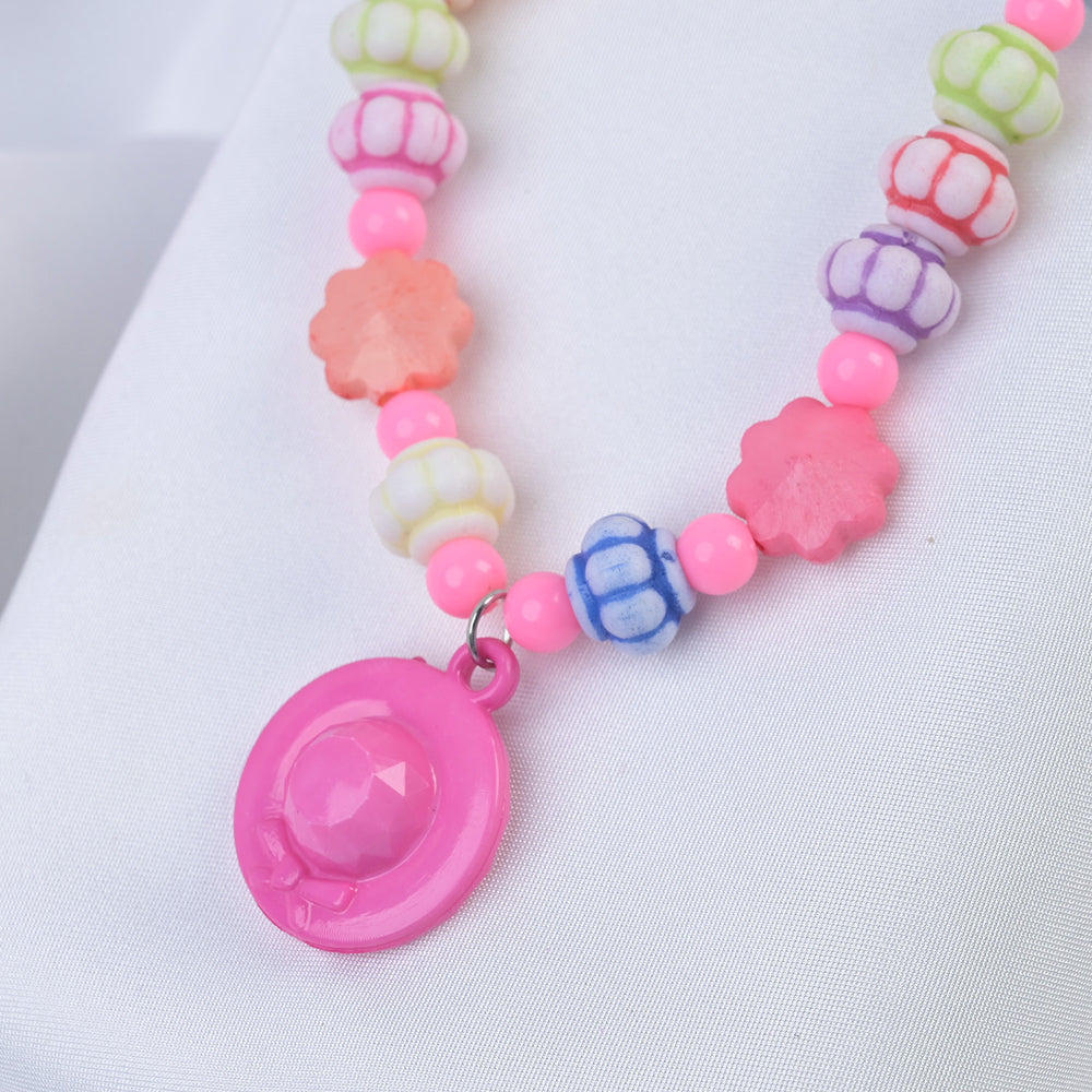 Elegant Beaded Necklace/Mala & Bracelet For Girls