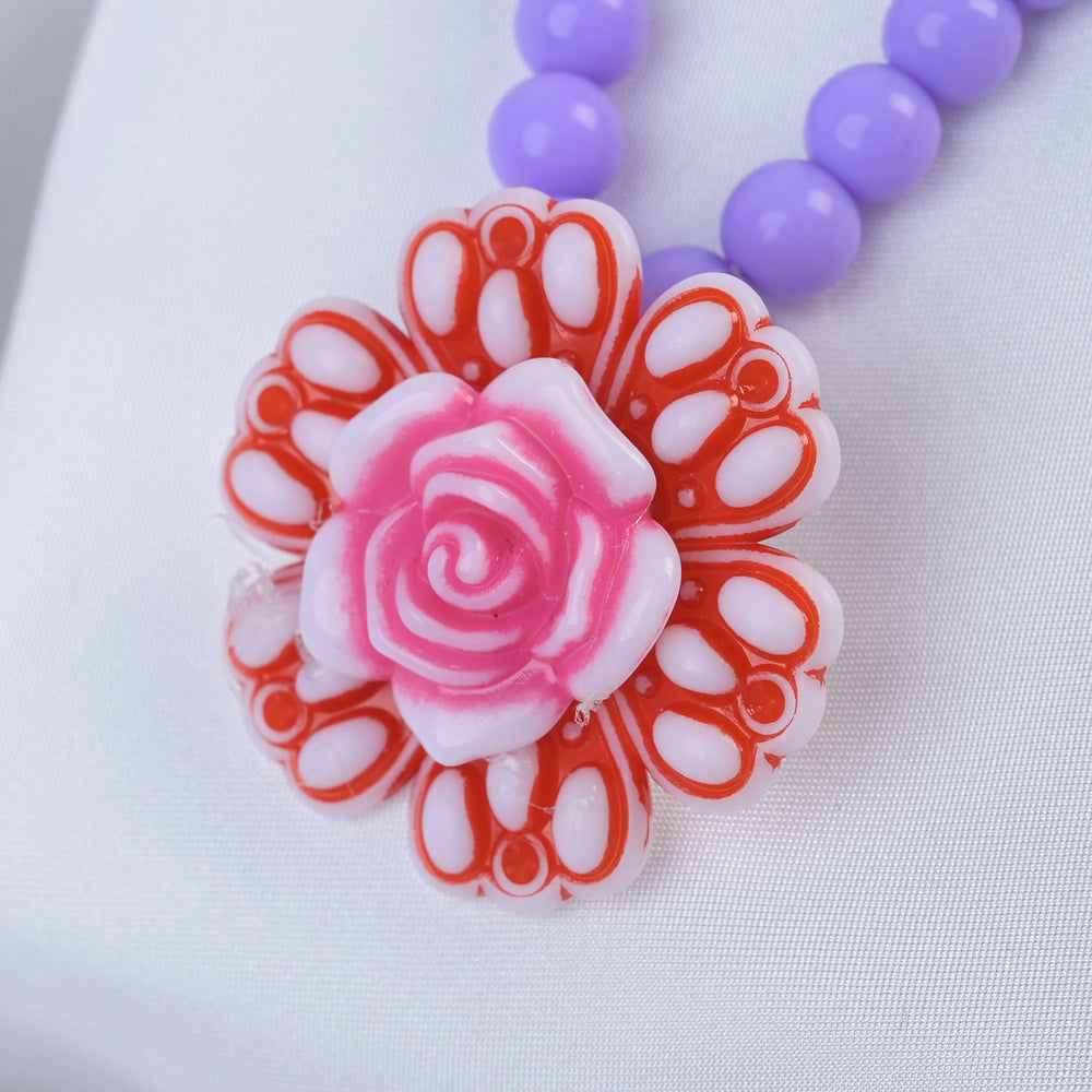 Elegant Beaded Necklace/Mala & Bracelet For Girls
