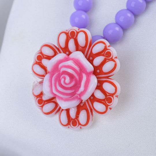 Elegant Beaded Necklace/Mala & Bracelet For Girls