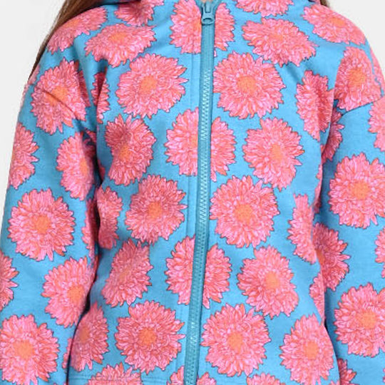 Girls Fleece 2 Piece Suit Autumn-Pink/Blue