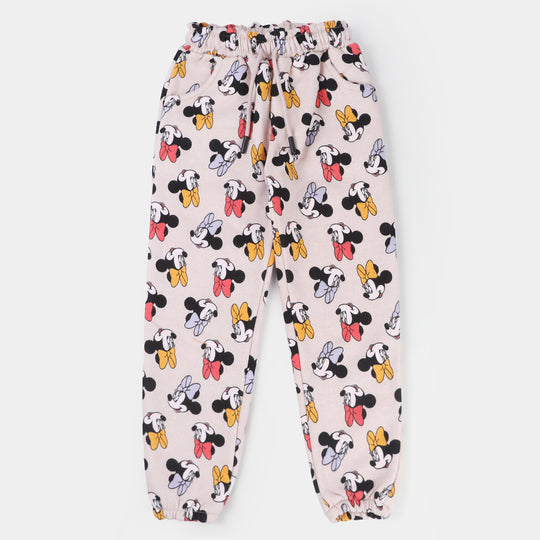 Girls Fleece Pajama Printed -B.Sand