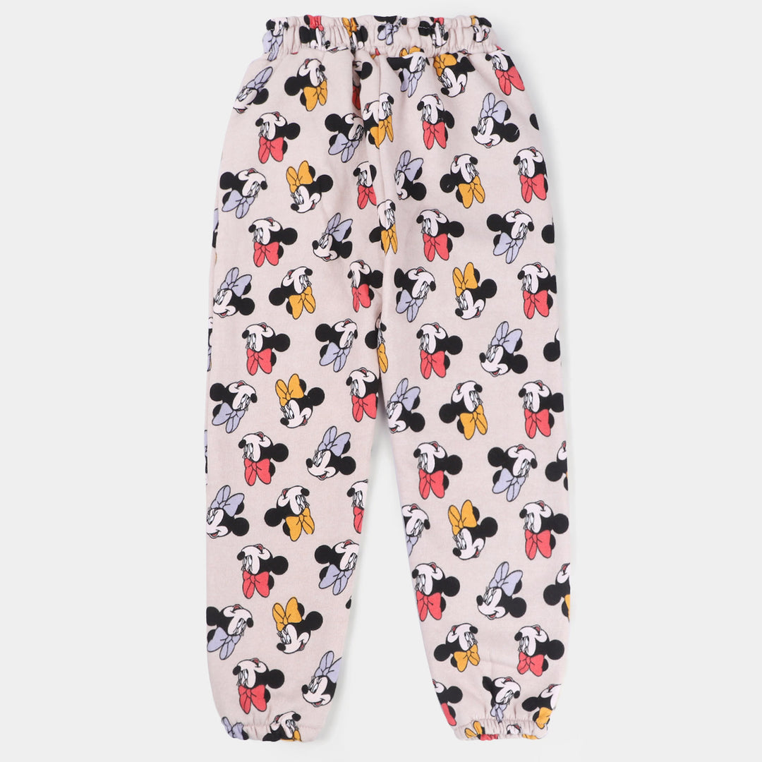 Girls Fleece Pajama Printed -B.Sand