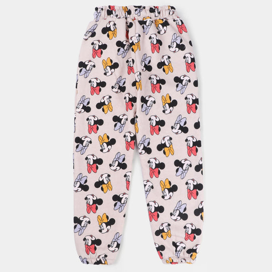 Girls Fleece Pajama Printed -B.Sand