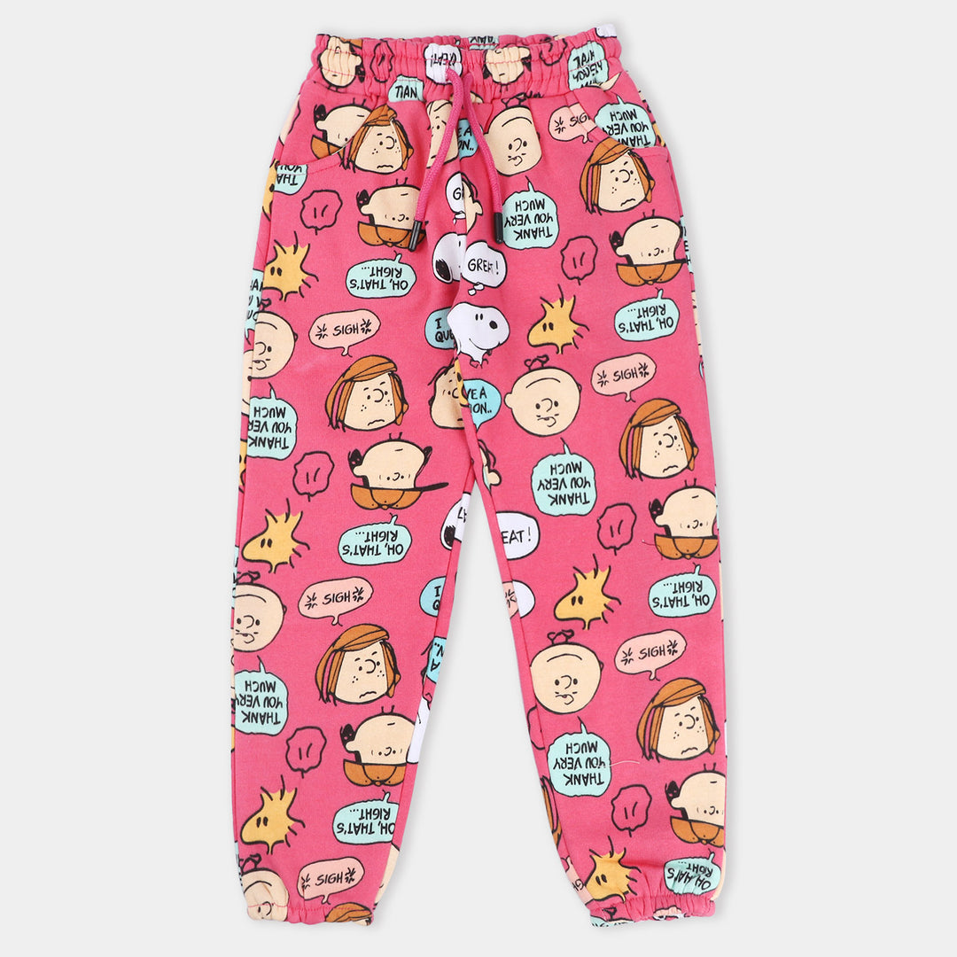 Girls Fleece Pajama Printed - C.Rose