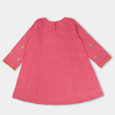 Girls khaddar EMB kurti Gulistaan-Pink