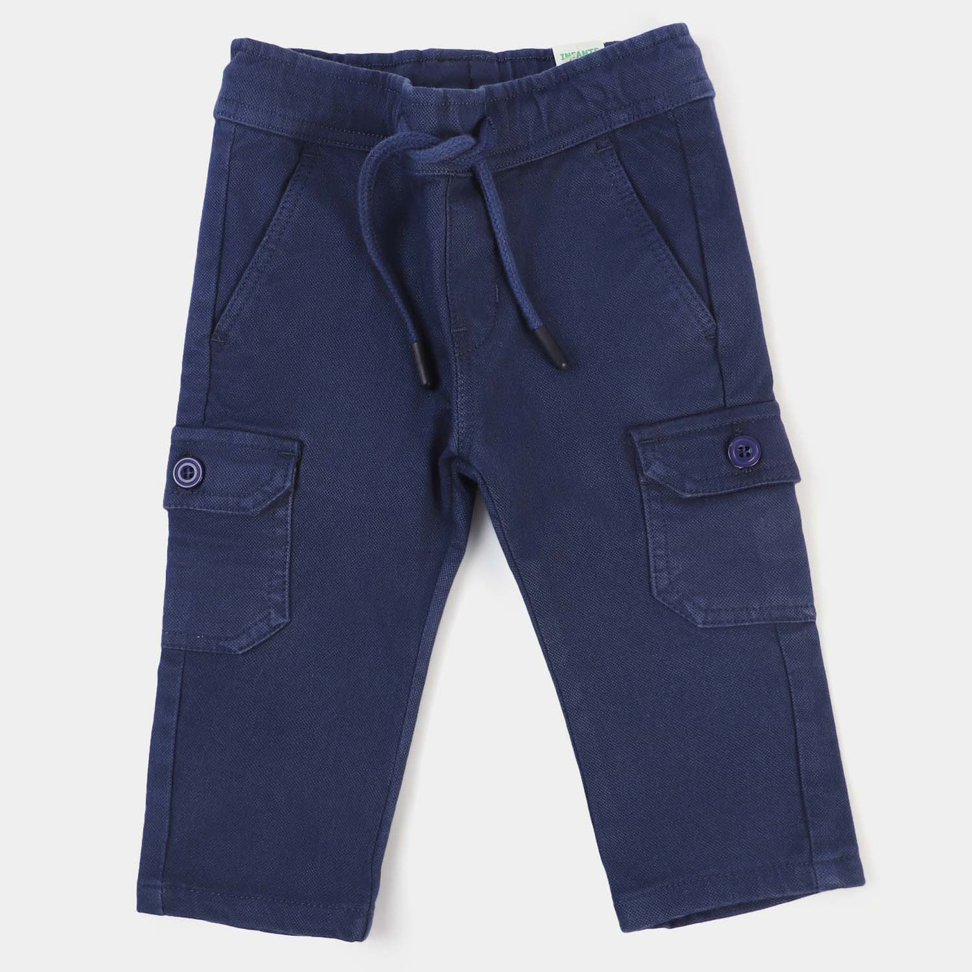 Infant Boys Cargo Cotton Pant-NAVY