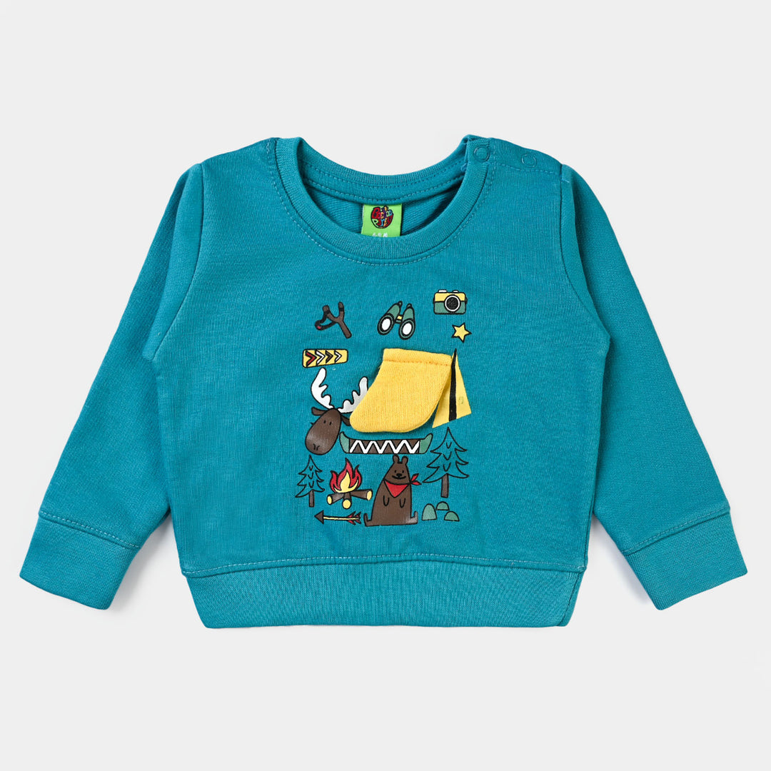 Infant Boys Fleece Sweatshirt Jungle Camp-C. Breeze