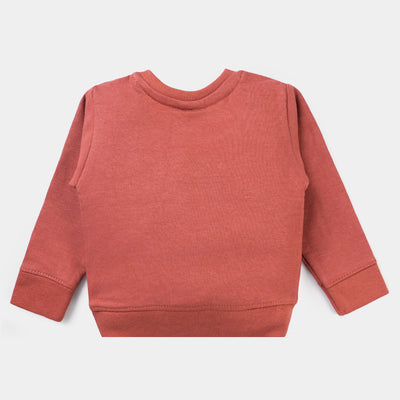 Infant Boys Fleece Sweatshirt Truck-Mecca Orange