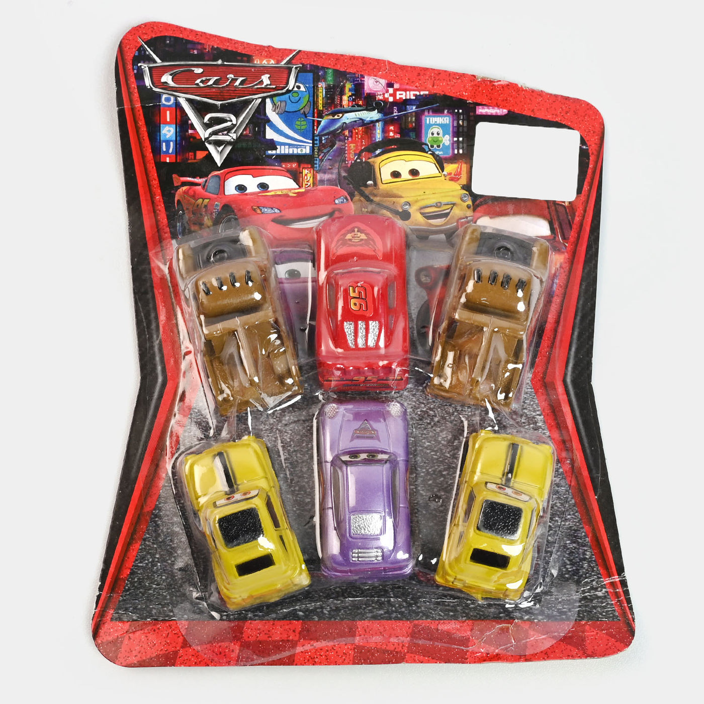 Cars 2 Toy Play Set For Kids | 6PCs