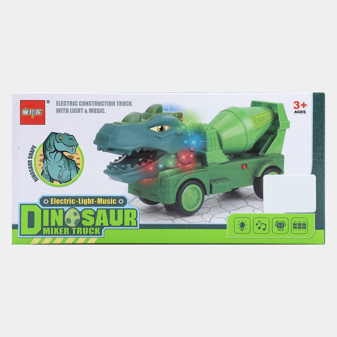 Electric Dino Light & Music Construction Truck