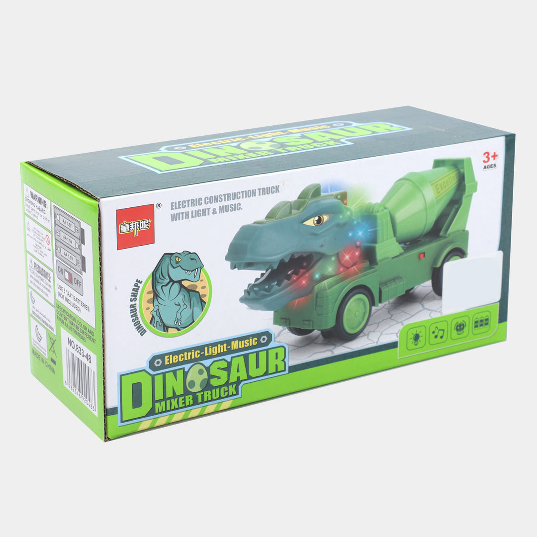 Electric Dino Light & Music Construction Truck