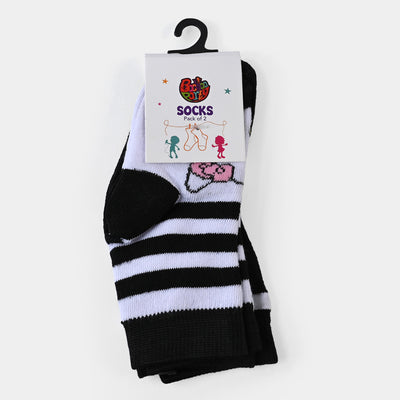 Infant Girls Socks Pack of 2 Character | Black