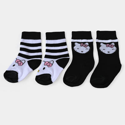 Infant Girls Socks Pack of 2 Character | Black