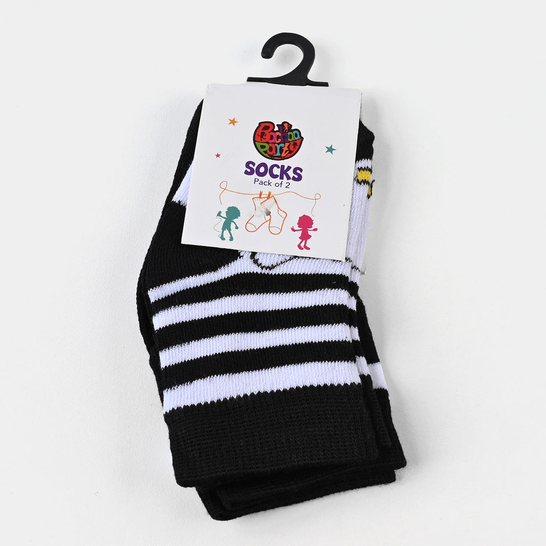 Infant Girls Socks Pack of 2 Character | Black