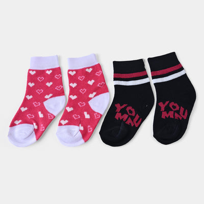 Infant Girls Socks Pack of 2 Love