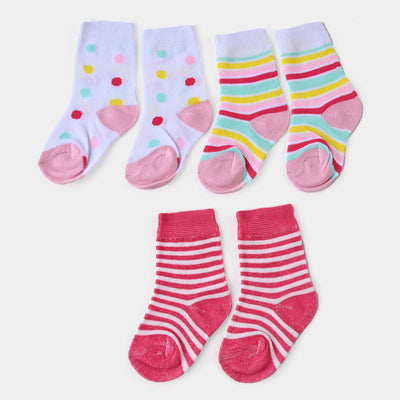 Infant Girls Socks Pack of 3 Striper