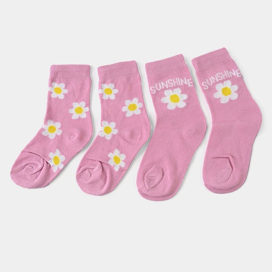 Girls Socks Pack of 2 Sunshine | Pink