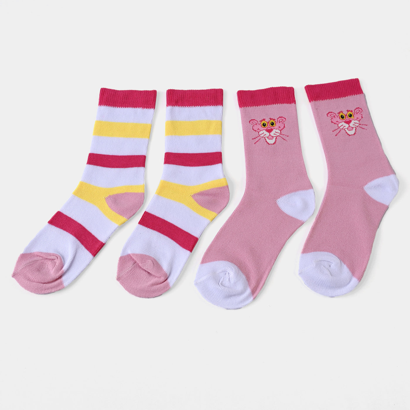 Girls Socks Pack of 2 Pink Character