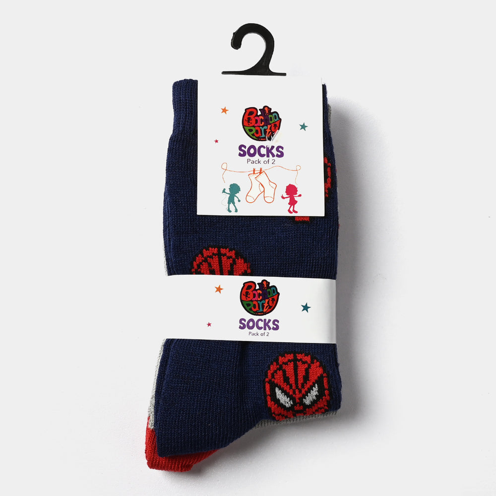 Boys Socks Pack of 2 Character-Navy/Grey