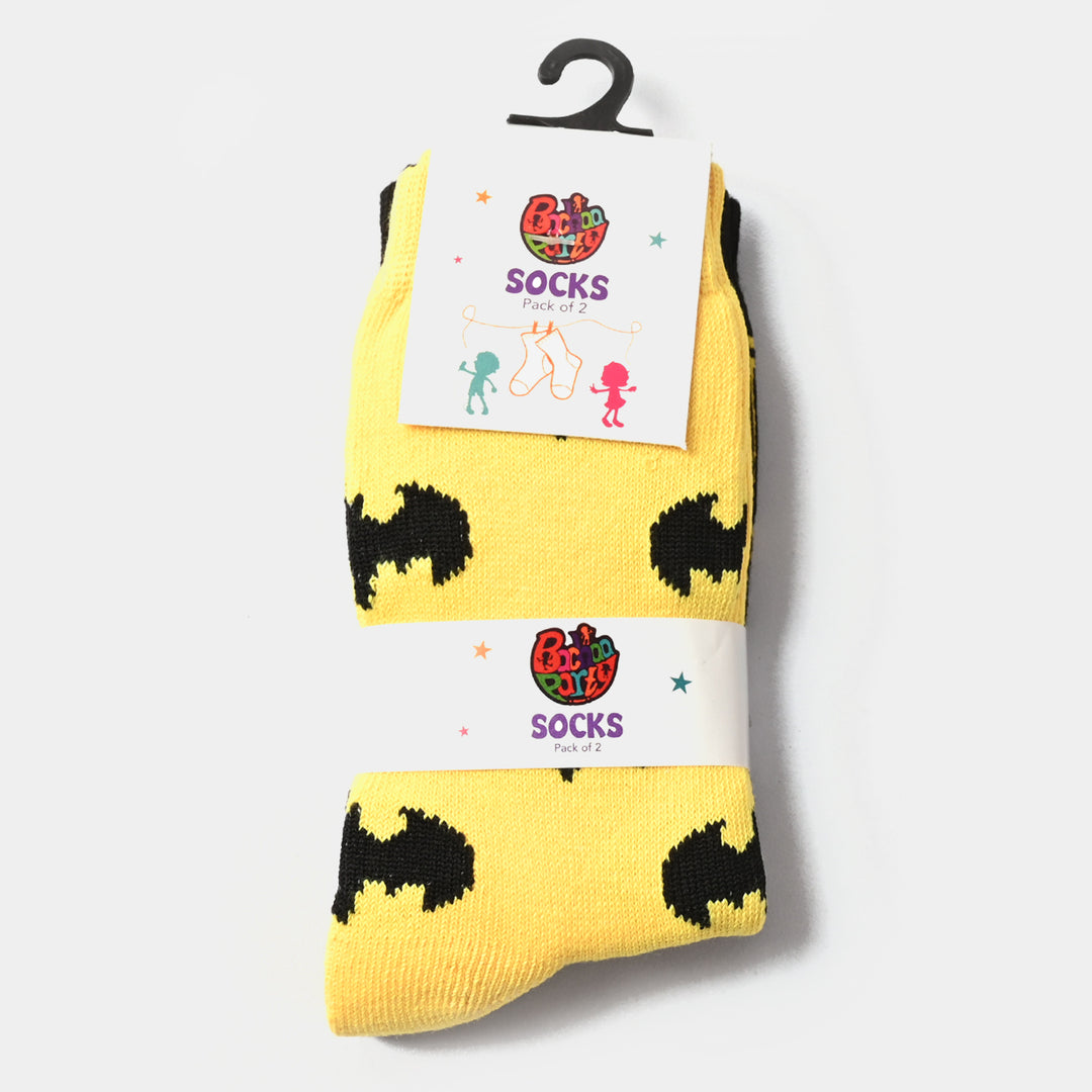 Boys Socks Pack of 2 Character | Black/Yellow