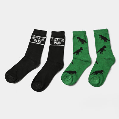 Boys Socks Pack of 2 Jurassic World | Black/Green