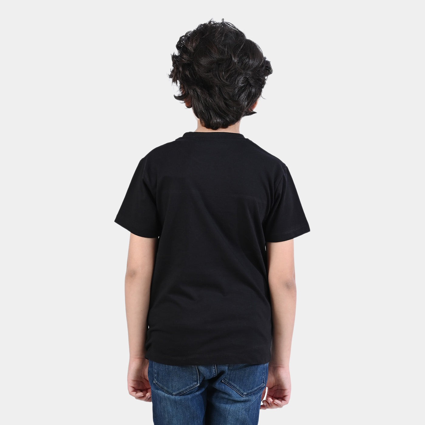 Boys Cotton Jersey T-Shirt H/S-BLACK
