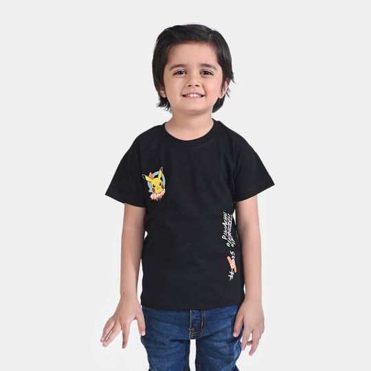 Boys Cotton Jersey T-shirt H/S Character | BLACK