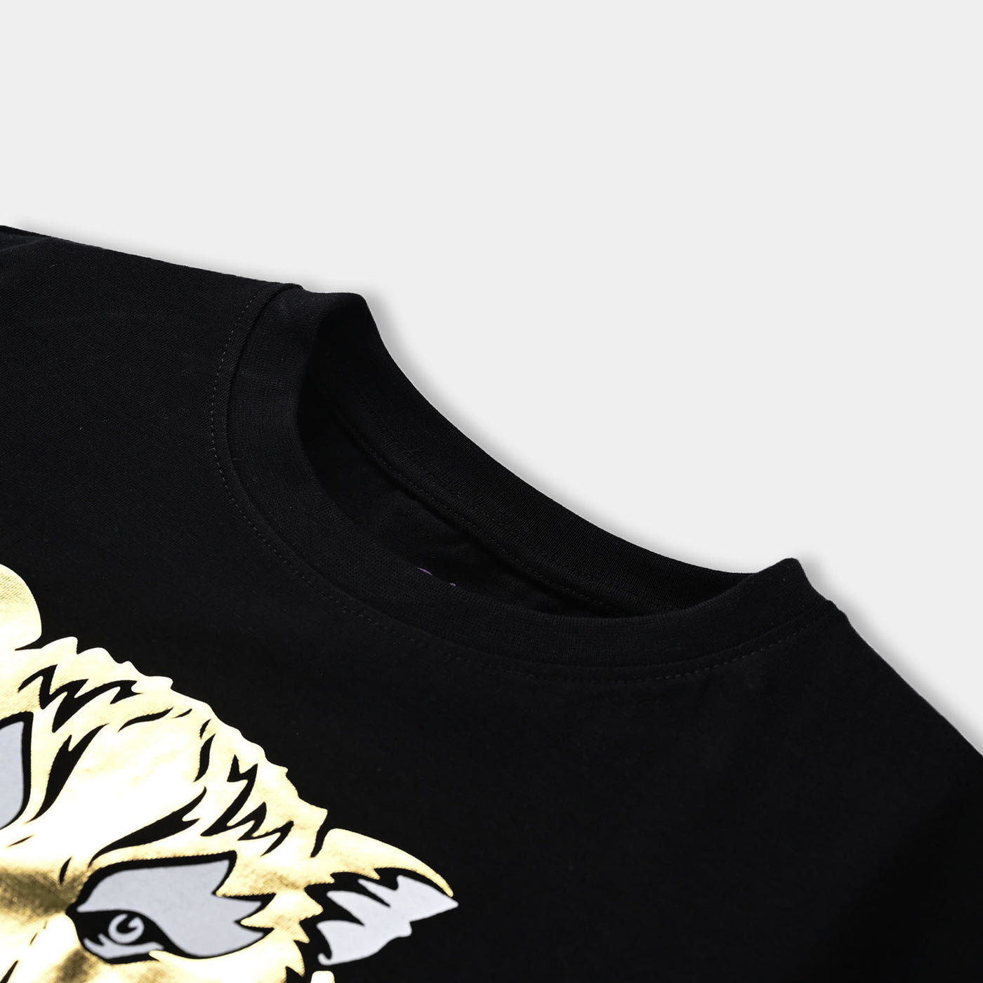 Boys Cotton Jersey T-Shirt H/S Lion | BLACK