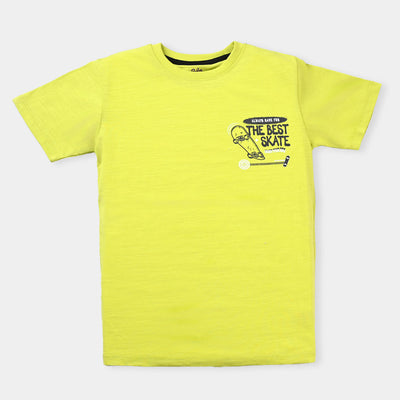 Boys Slub Jersey T-Shirt H/S Skate | Limeade
