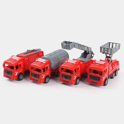 Pull Back Fire Rescue Truck For Kids