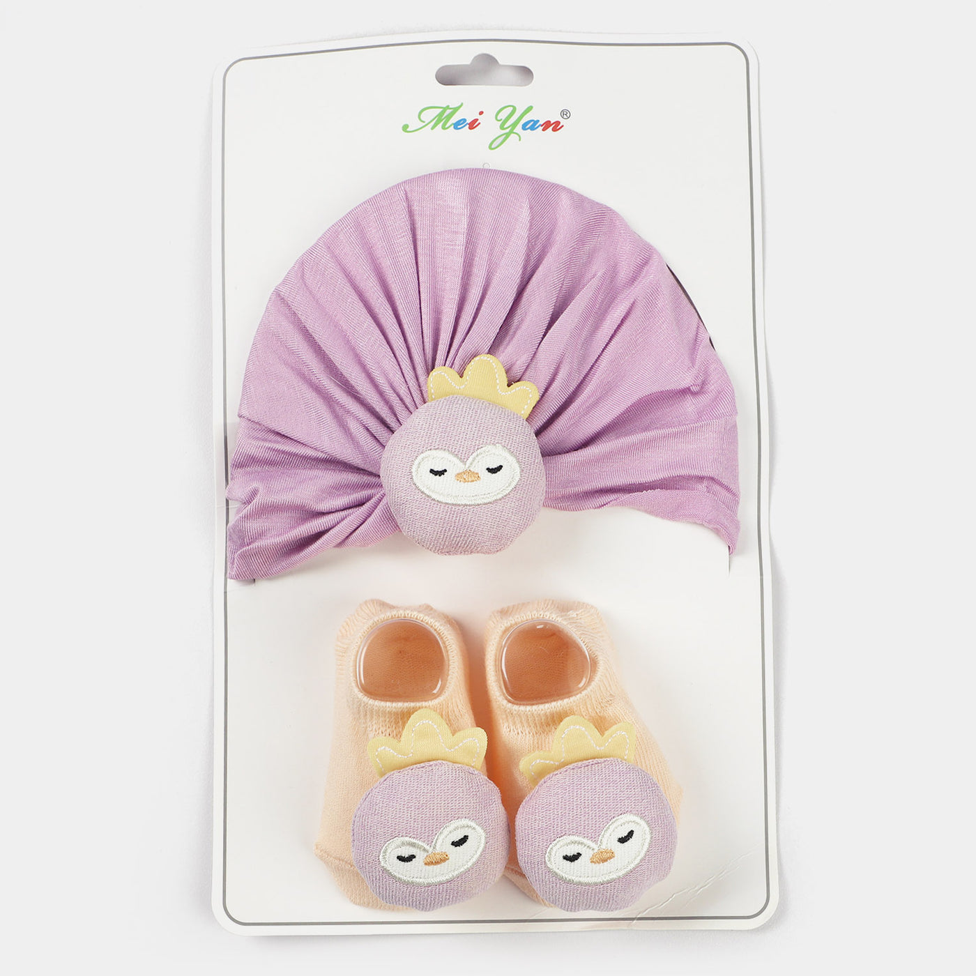 Infant Cap With Pair Socks Set | 3M+