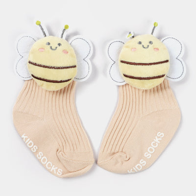 Infant Cap With Pair Socks Set | 3M+