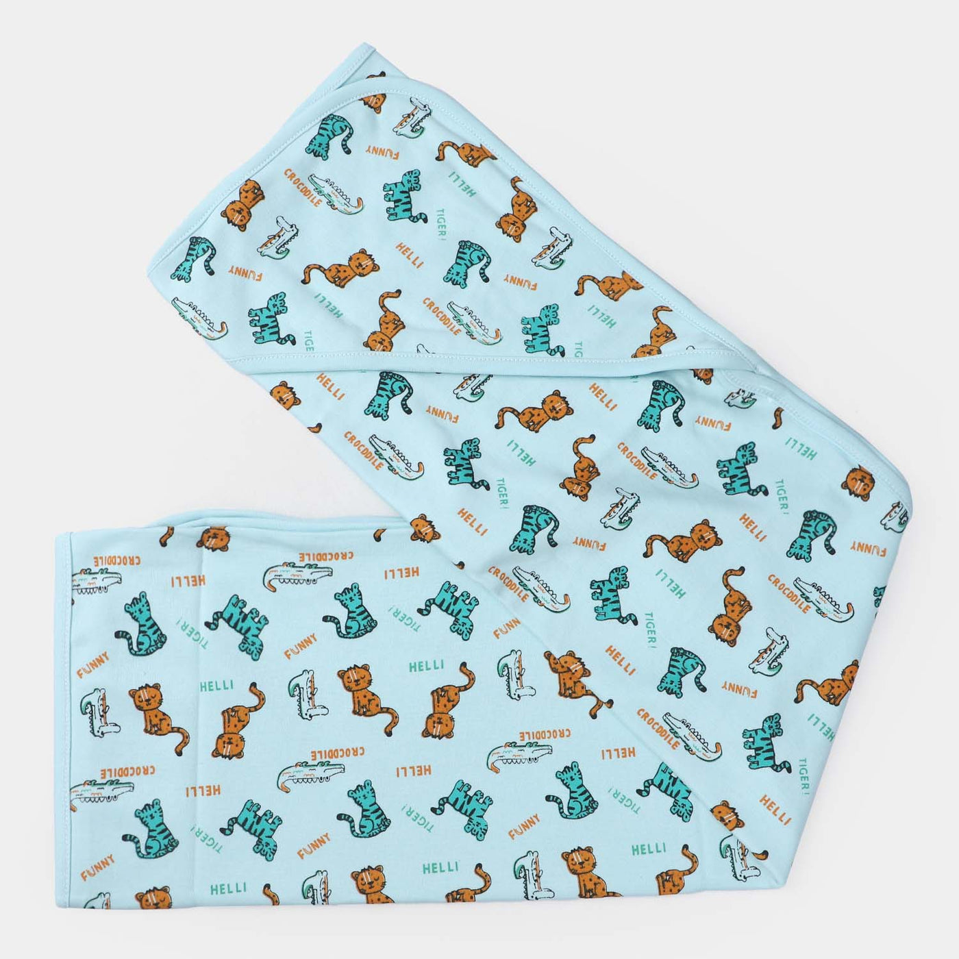 Infant Printed Wrapping Sheet | Light Blue